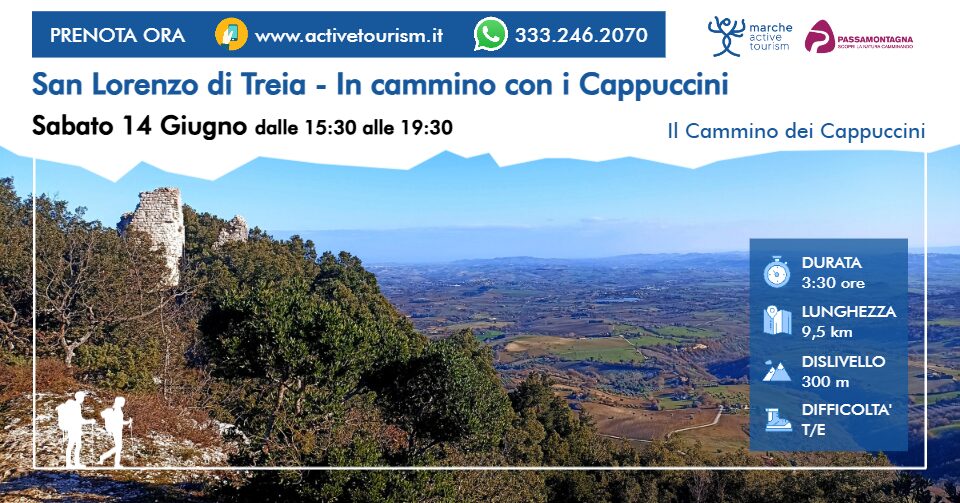 San Lorenzo di Treia – Escursione “In cammino con i Cappuccini” e cena da OH!